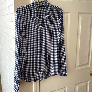 Paradigma Stitch Fix size M. Dk blue/white squares ready for spring. 100% rayon